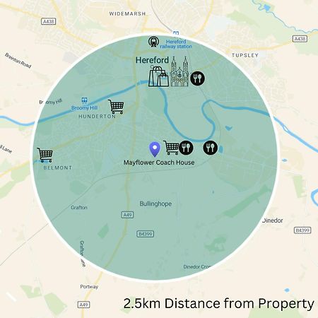 Hereford - Mayflower Coach House, Modern 2 Bedroom Property With Parking, Located South Of Hereford City, Suitable For Small Family, Couple Or Contractors - Sleeps Up To 5 Guests - Hosted By Rentmyhouse ภายนอก รูปภาพ