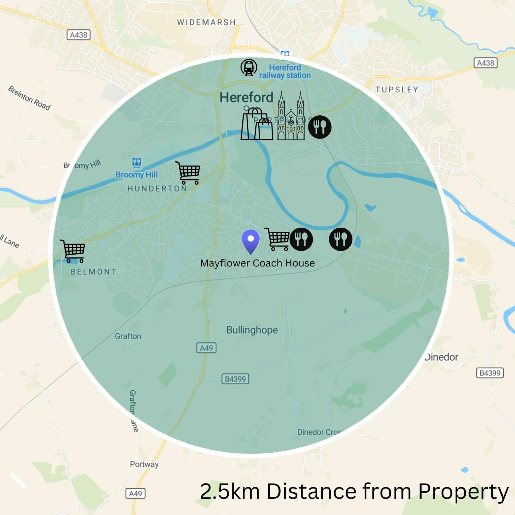 Hereford - Mayflower Coach House, Modern 2 Bedroom Property With Parking, Located South Of Hereford City, Suitable For Small Family, Couple Or Contractors - Sleeps Up To 5 Guests - Hosted By Rentmyhouse ภายนอก รูปภาพ